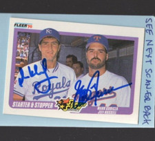 Autographed Mark Gubicza  Jeff Russell Starter & Stopper Fleer 1990 signed