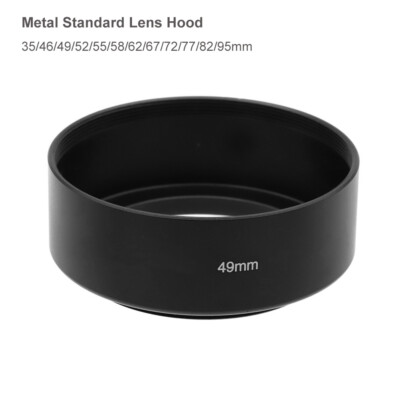 Universal Metal Standard Lens Hood 35/49/52/55/58/62/6777/82/95mm Lens Thread