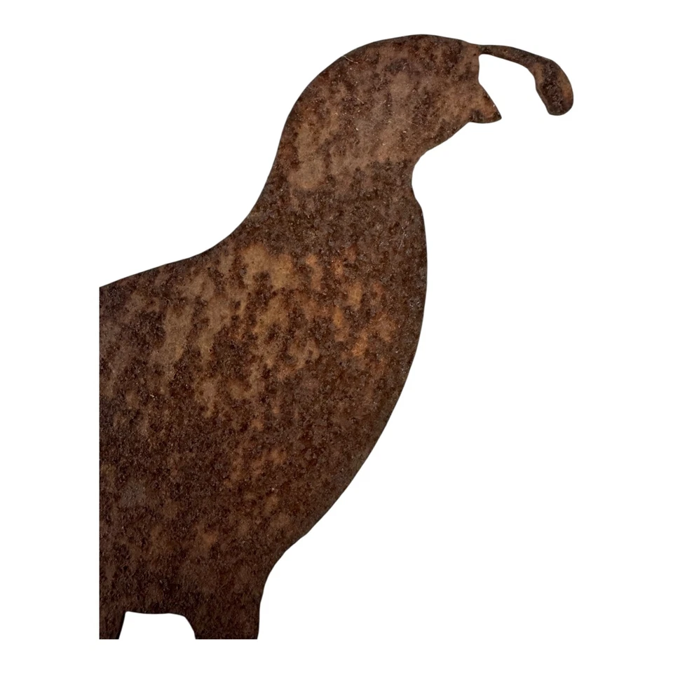 Antique Rustic Folk Art Metal Bobwhite Bird Garden Stake Yard Decor - Image 4 of 4