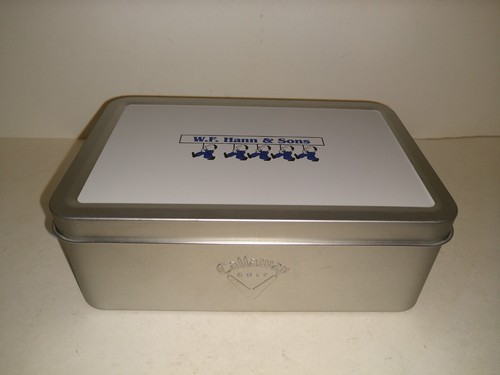 Vtg Callaway Golf Tin Logo Balls Collectors Tin Arby's,Big Bertha,WF Hann & Sons - Picture 3 of 8