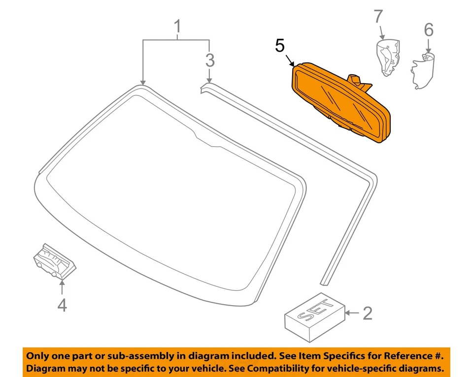 Espejo retrovisor Porsche Boxster 2000 2001 2002 2003 2004 OEM E1010496 Foto 3 de 4