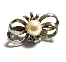 Vintage Perlenkettenclip Clip für Perlenkette 925 er Silber mit Akoya Perle