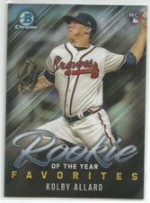 Kolby Allard Atlanta Braves 2019 Bowman Chrome Rookie of the Year Favorites