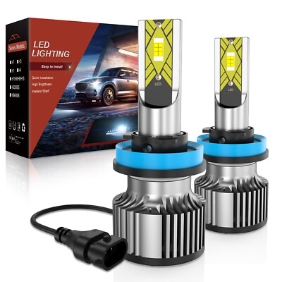 H11 LED Headlight Low Beam Bulb 36000LM Bright 6000K Super White Replace Halogen