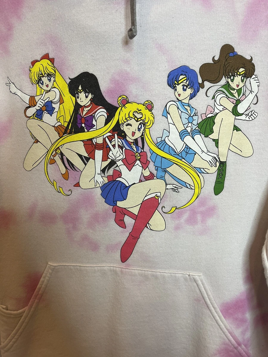 PRIMITIVE X SAILOR MOON White Hoodie Sweatshirt Small Tie Dye Takeuchi  Anime | eBay