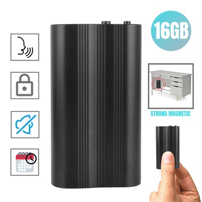 500 Hr Mini Voice Activated Recorder Digital Audio Magnetic 16GB#MP3 Player^^