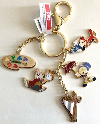 Disney Parks Ink and Paint Keychain Mickey Sorcerer Jiminy Cricket Disney Parks Ink and Paint Keychain Mickey Sorcerer Jiminy Cricket