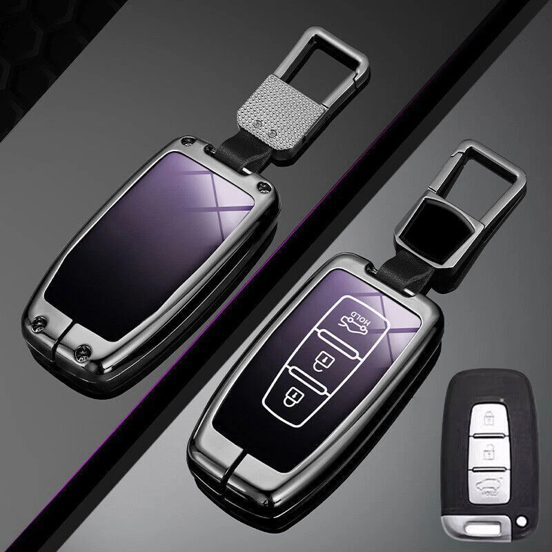 Zinc Alloy TPU Car Key Case Cover For Kia Sportage For Hyundai Sonata Elantra - Image 4 of 4