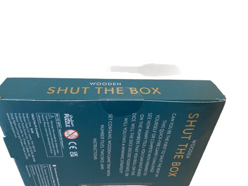 SHUT THE BOX WOODEN DICE BOARD GAME - 1-2 PLAYERS - NEW SEALED - Picture 3 of 5