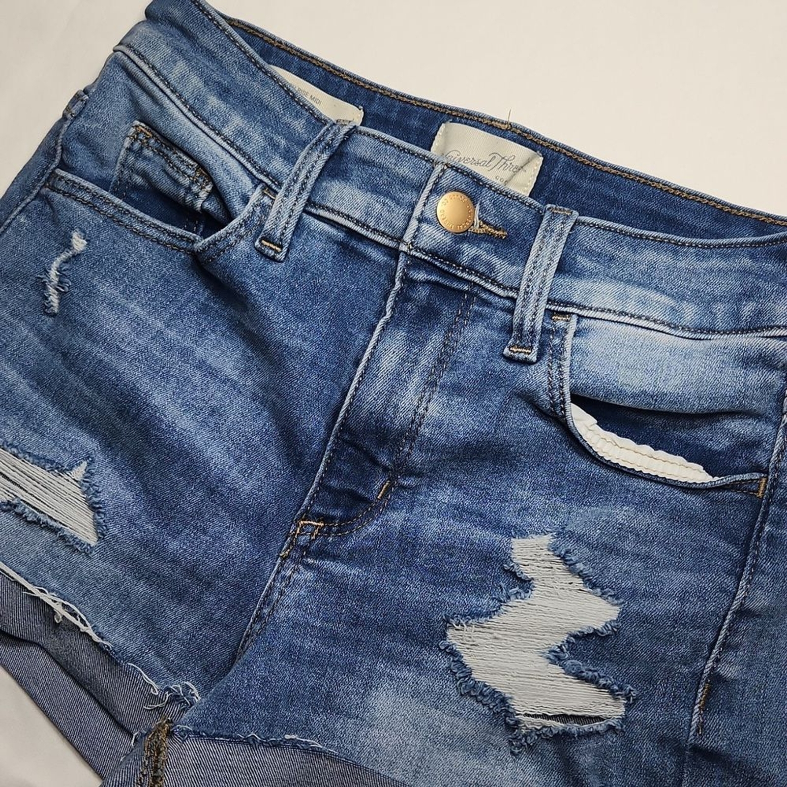 Universal Thread High Rise Midi Distressed Jean S… - image 4