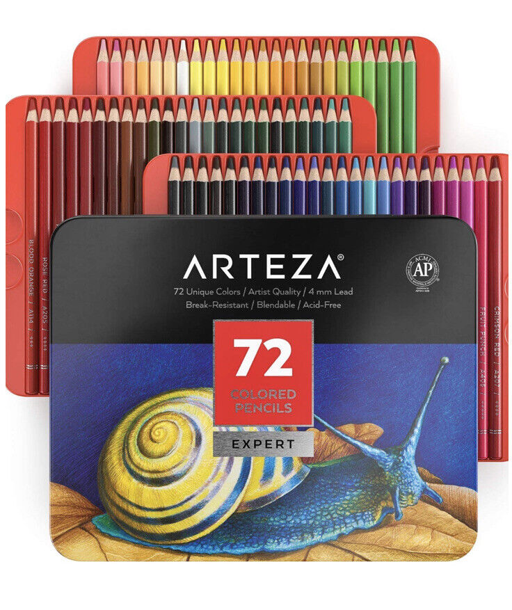 ARTEZA Classic Assorted Coloured Pencils Set of 72