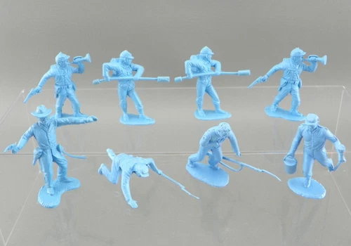 Vintage 1961 Marx 4764 Sears Blue Civil War 54mm Scarce Union Toy Soldiers Lot