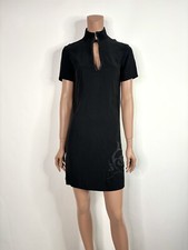 Vtg Gianni Versace Versus Black Cut Out Dress 38 XS