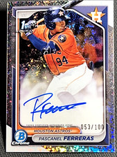 2024 Bowman Chrome 1st REFRACTOR PROSPECT ROOKIE AUTO Pascanel Ferreras /100