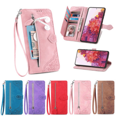 Zipper Flower Leather Phone Case For Honor 400 300 200 100 90 X8 X7 X6 Magic 5