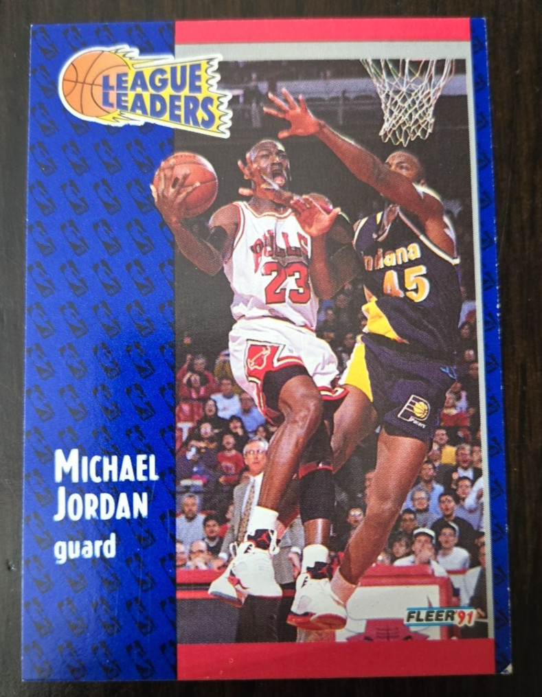 1991 Fleer Michael Jordan Chicago Bulls League Leaders #220