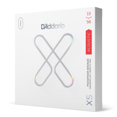 3 Pack D'addario XSAPB1356-3P 13-56 Medium, XS Phosphor Bronze Coated Acoustic 