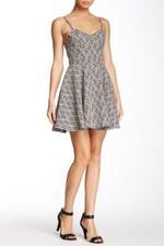 Sam Edelman Black/White Diamond Party Dress Sz 10 169