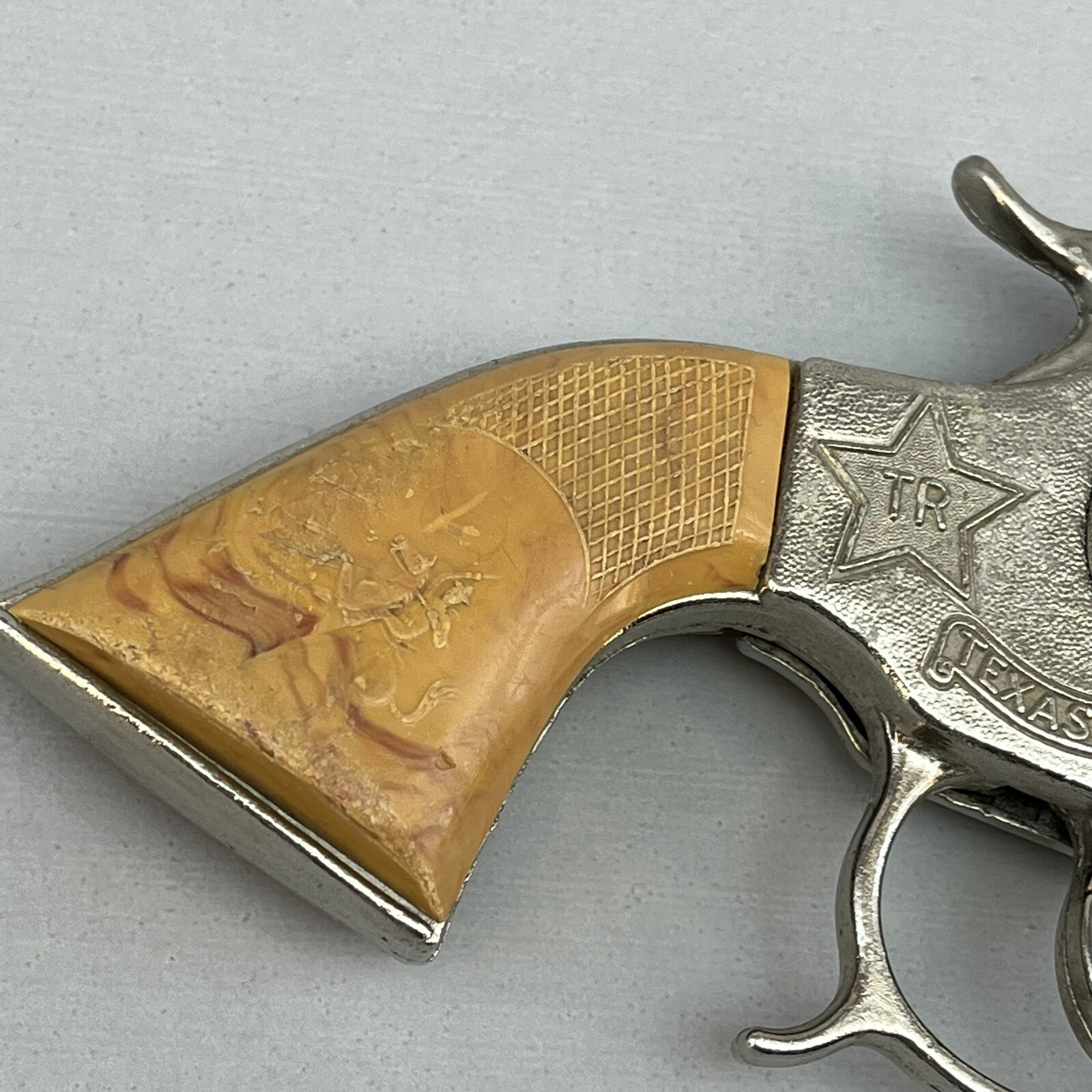 Vintage Texas Rangers Chrome Diecast Metal Toy Cap Gun eBay