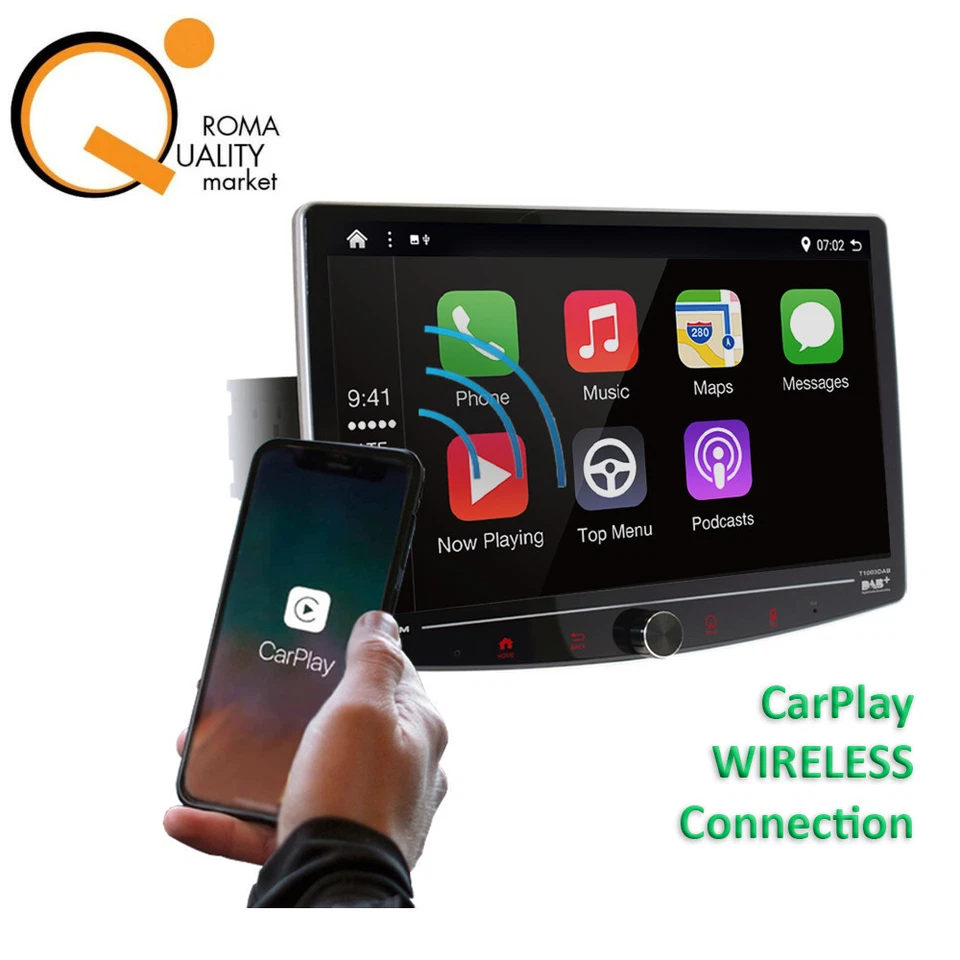 MACROM T1003DAB Autoradio Monitor Car Tablet Android Apple DAB+ BT T 1003 DAB - Immagine 4 di 4