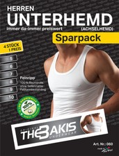 Herren Unterhemd Achselhemd Feinripp Baumwolle Wei&szlig;, Gr&ouml;&szlig;e 5-13 (S-6XL)