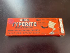 Index Tabbing Inserts 1953 Box AICO Typerite Original Box Vintage PINK