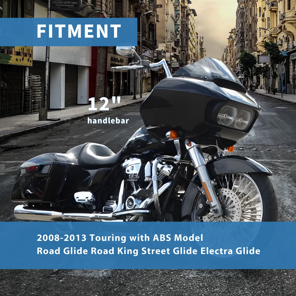 Cables de freno ABS embrague extendido Street Glide de 12" para Harley Touring '08-'13 Foto 2 de 4