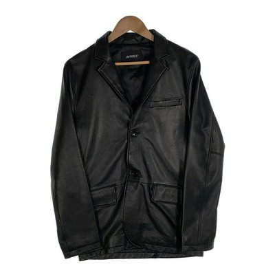 AVIREX Lamb Leather 2B Tailored Jacket Black 6121052 Size AVIREX Lamb Leather 2B Tailored Jacket Black 6121052 Size