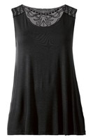 Esmara Damen Top Mit HäKelspitze Leger Geschnitten Schwarz - Gr. Xl (48/50)