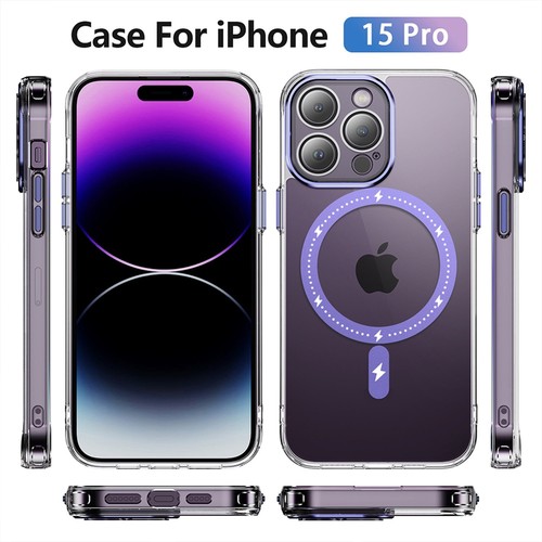 CLEAR Shockproof Case für Apple iPhone 15 Pro MagSafe Slim Dünn Robust - Bild 2 von 7