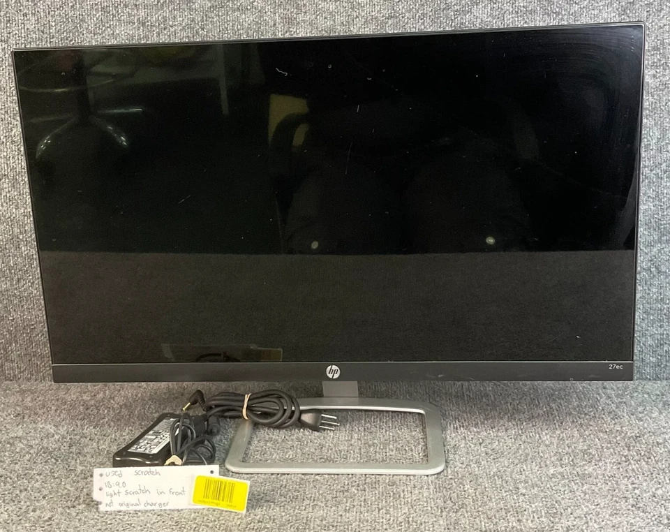 HP 27ec Monitor IPS 🖥️ 27" FHD Anti-Glare HDMI VGA Tested - Image 2 of 4