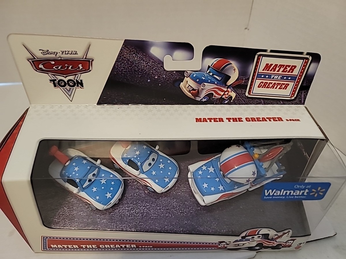 Disney Pixar Cars TOON MATER THE GREATER 3-PACK NIP WALMART | eBay