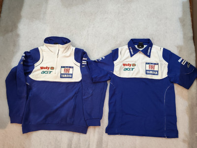 Vintage Yamaha Fiat Racing Shirt L & Jacket M Alpinestars Moto GP Team