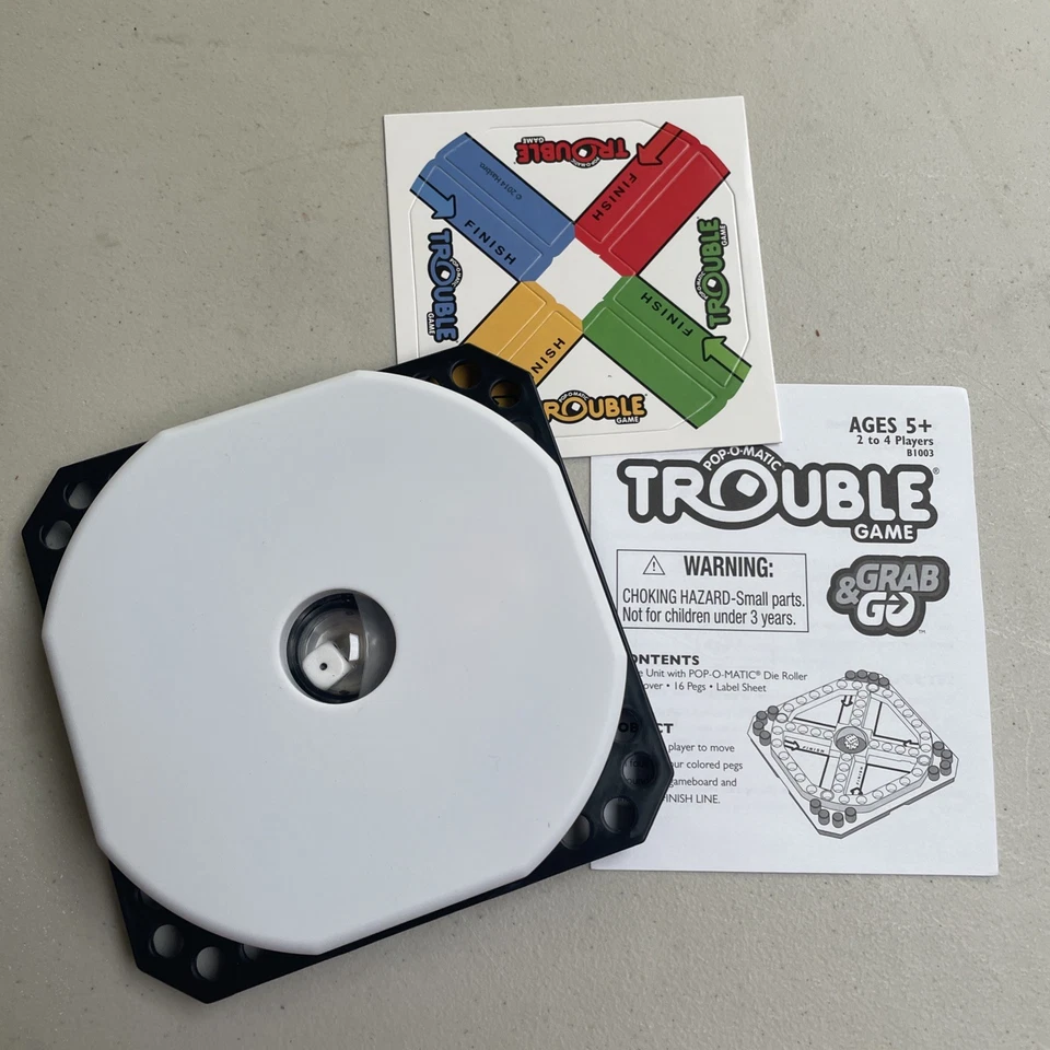 Hasbro Pop-O-Matic Trouble Grab and Go Game, NEW - Image 3 of 4