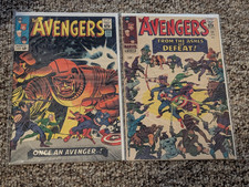 AVENGERS #23 VG and #24 GD 1965 Kang 1st appearance of Ravonna Renslayer