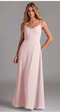 Azazie Daenerys Blushing Pink A-line Cowl Chiffon Dress Size A6 Size 6