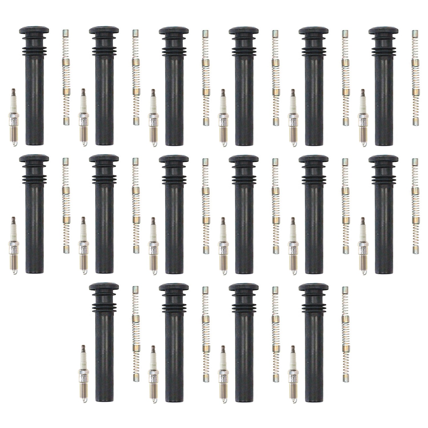 NGK 16 V-Power Spark Plugs  Denso Coil Boot Kit for Durango Ram Pickup 5.7L V8