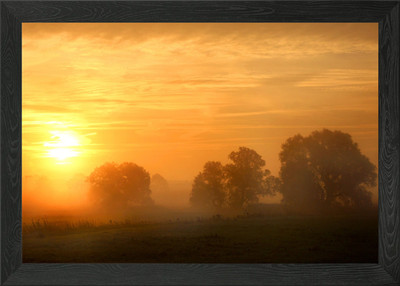 Flüssige Sonne gerahmtes Wandbild Poster Leinwanddruck Bild