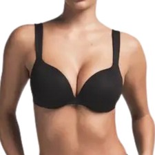 NWT SKIMS Signature Swim Ultimate Push-Up Bikini Top Onyx Size 3 Retail 62