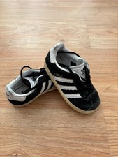 Adidas Gazelle Toddler Infants Black & White Trainers UK 5 K US 5.5 EU 21 BB2513