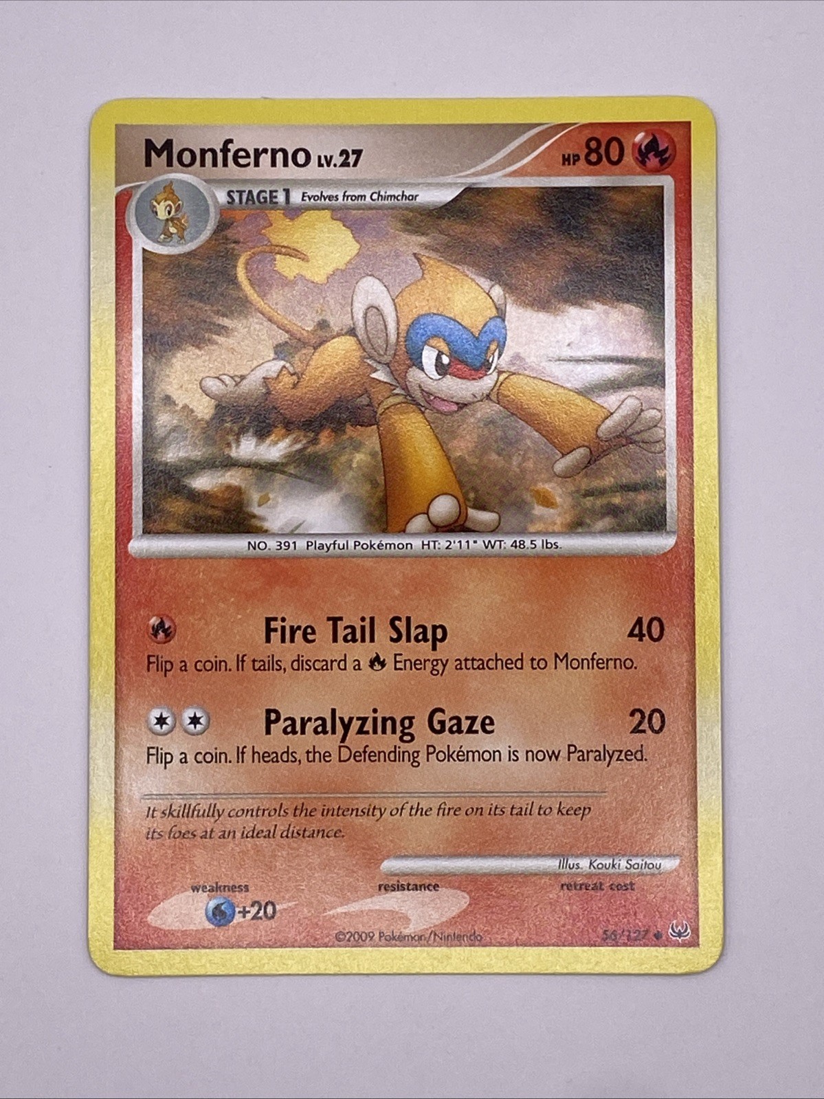 Monferno Platinum 56/127 Pokemon Card
