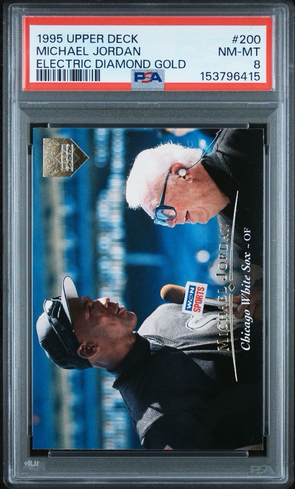 MICHAEL JORDAN 1995 Upper Deck Electric Diamond Gold #200 PSA 8 SSP New Cert