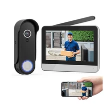 Wireless Smart Video Doorbell System,7" Touchscreen Display,1080P Video Doorb...