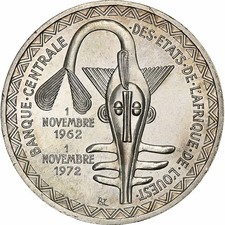 [#1213064] West African States, 500 Francs, 1972, Silver, MS, KM:7
