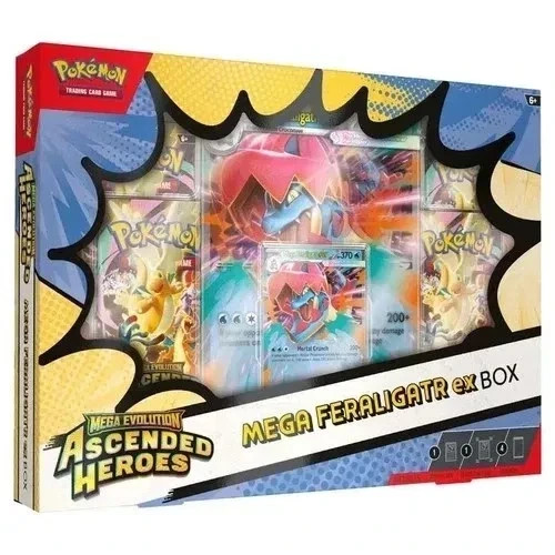 Pokémon TCG: Mega Evolution – Ascended Heroes Mega Feraligatr ex Box – Sealed - Image 5