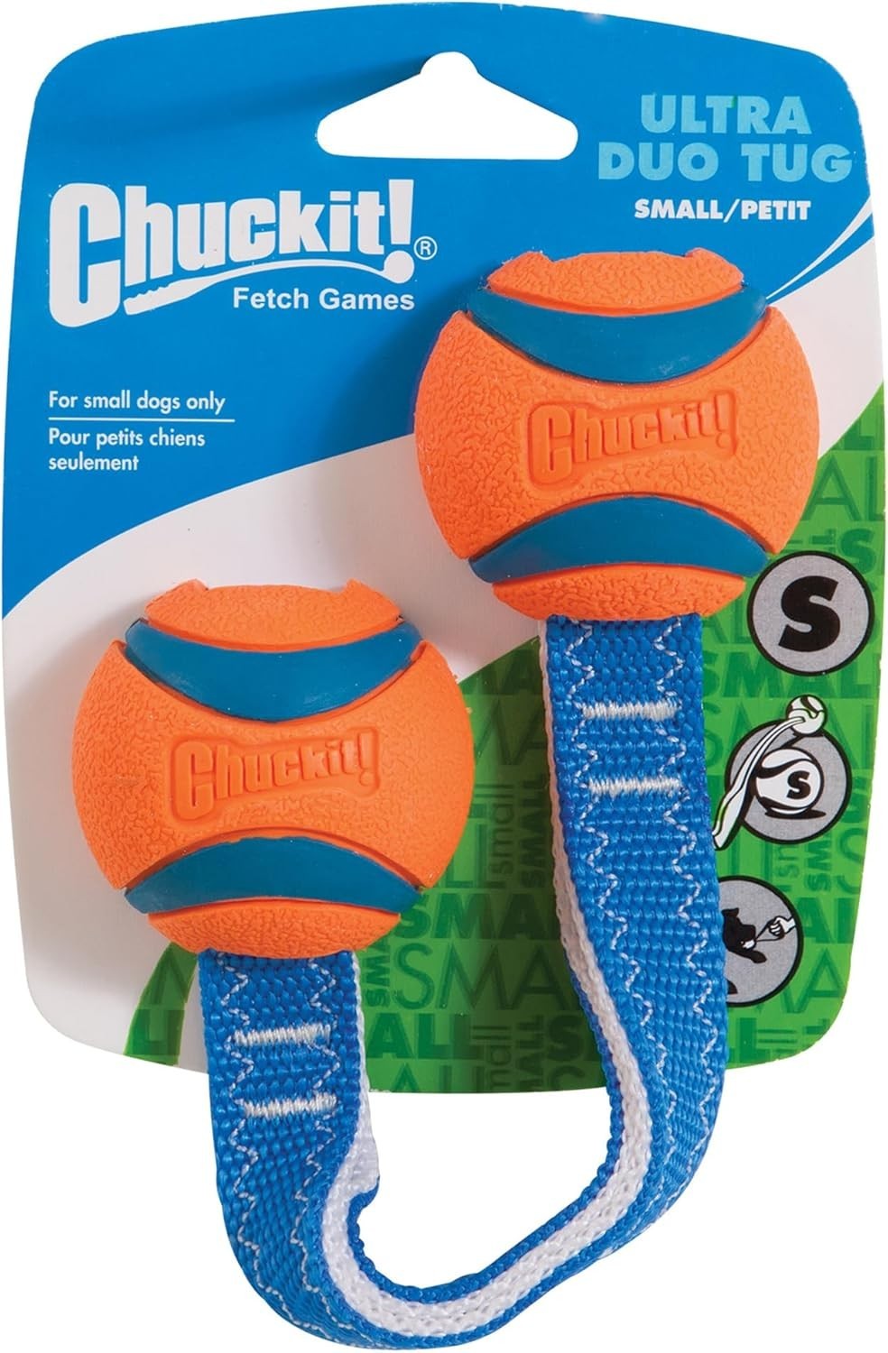 Chuckit! Ultra Duo Tug Shake Toss Dog Toy Medium 1Pk Rubber 