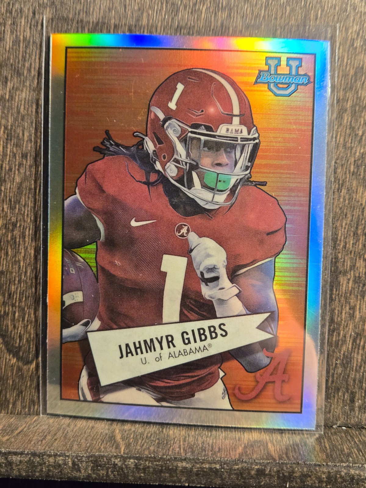 Jahmyr Gibbs 2022 Bowman U Chrome 1952 Rookie Refractor #52BF Alabama/Lions