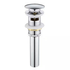 Pop-Up Bathroom Sink Drain with Overflow in Polished Chrome