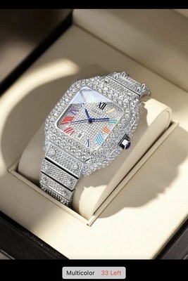 DAYAND NIGHT 2026New Luxury Brand Full Diamond Watch, Quartz Movement, Suitable