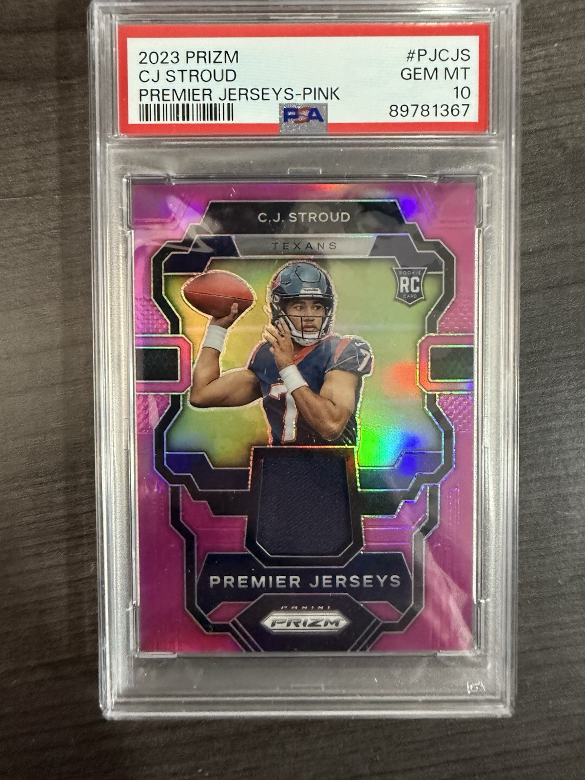 🔥 2023 Prizm CJ Stroud Premier Jerseys - Pink Prizm PSA 10 Rookie Patch RC 🔥